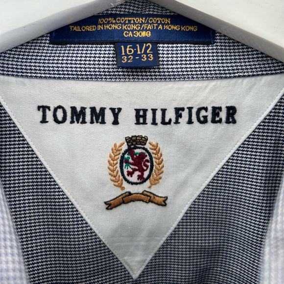 TOMMY HILFIGER | MEN’S VINTAGE 1997 | LONG SLEEVE BUTTON DOWN | BLUE | 16.5 - Picture 4 of 9